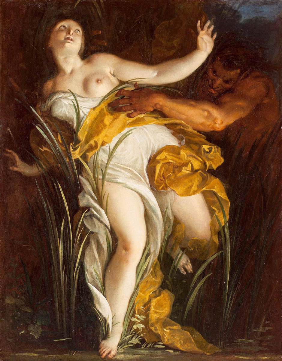 oil on canvas pan and syrinx